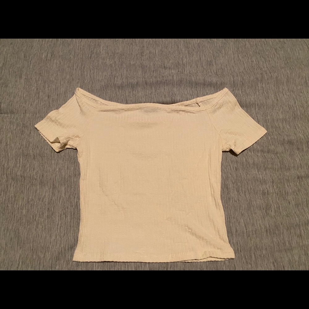 Pearl white crop top